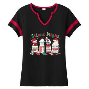 Icu Nurse Christmas Silent Night Gift Ladies Halftime Notch Neck Tee