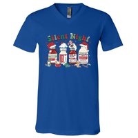 Icu Nurse Christmas Silent Night Gift V-Neck T-Shirt