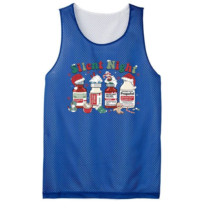 Icu Nurse Christmas Silent Night Gift Mesh Reversible Basketball Jersey Tank