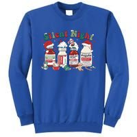 Icu Nurse Christmas Silent Night Gift Tall Sweatshirt