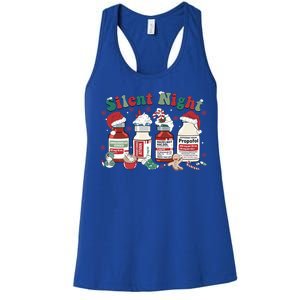 Icu Nurse Christmas Silent Night Gift Women's Racerback Tank