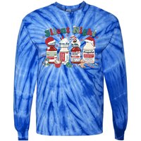 Icu Nurse Christmas Silent Night Gift Tie-Dye Long Sleeve Shirt