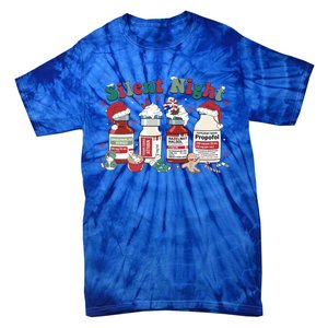 Icu Nurse Christmas Silent Night Gift Tie-Dye T-Shirt