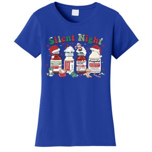 Icu Nurse Christmas Silent Night Gift Women's T-Shirt