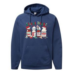 Icu Nurse Christmas Silent Night Gift Performance Fleece Hoodie