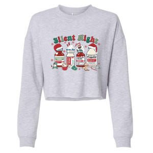 Icu Nurse Christmas Silent Night Gift Cropped Pullover Crew