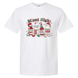 Icu Nurse Christmas Silent Night Gift Garment-Dyed Heavyweight T-Shirt