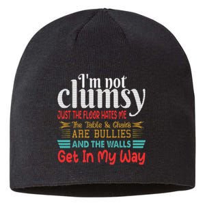 Im Not Clumsy Sarcastic Women Men Funny Saying Sustainable Beanie