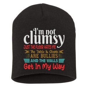 Im Not Clumsy Sarcastic Women Men Funny Saying Short Acrylic Beanie