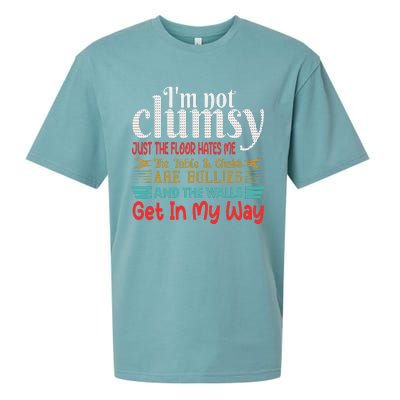 Im Not Clumsy Sarcastic Women Men Funny Saying Sueded Cloud Jersey T-Shirt