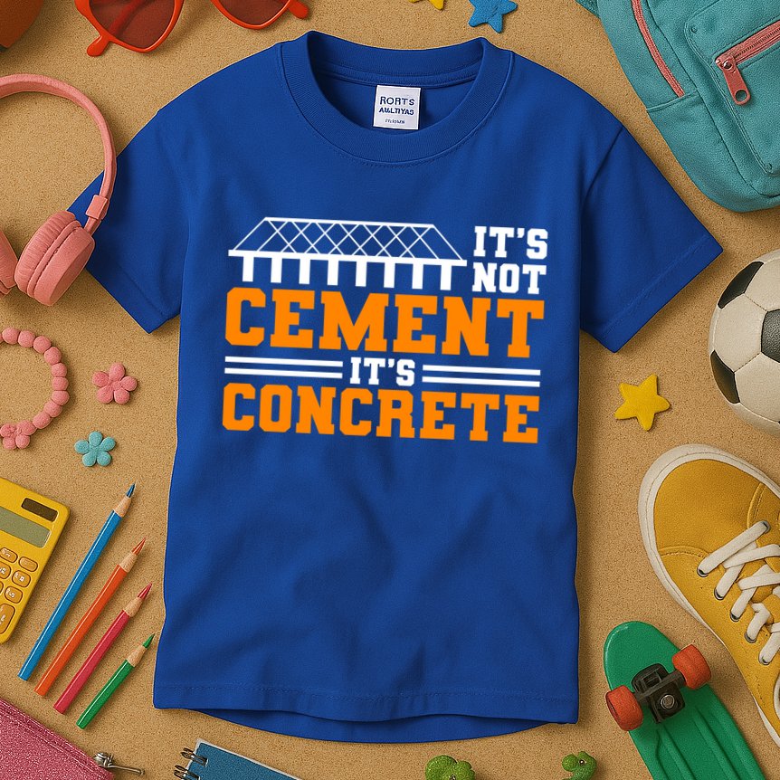 Its Not Cet Its Concrete Civil Engineer Dad Meaningful Gift Kids T-Shirt