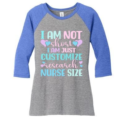 Information Nursing Customize Research Nurse Gift Women's Tri-Blend 3/4-Sleeve Raglan Shirt