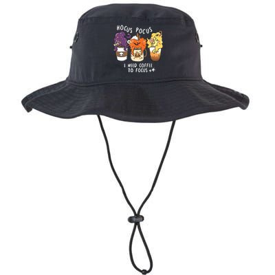 I Need Coffee To Focus Halloween Teacher Girl Legacy Cool Fit Booney Bucket Hat