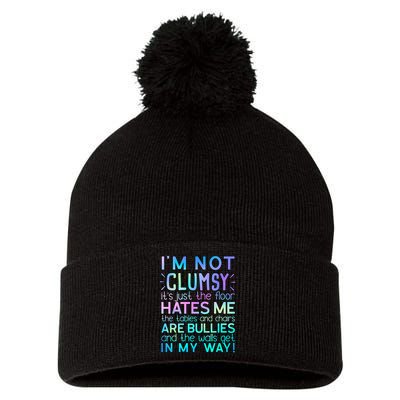 I'm Not Clumsy Funny Sarcastic Sarcasm Funny Saying Pom Pom 12in Knit Beanie