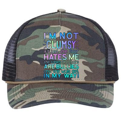 I'm Not Clumsy Funny Sarcastic Sarcasm Funny Saying Retro Rope Trucker Hat Cap