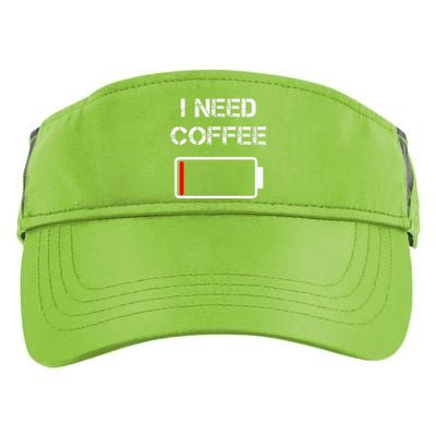 I Need Coffee Funny Coffee Cups Battery Beans Coffee Adult Drive Performance Visor