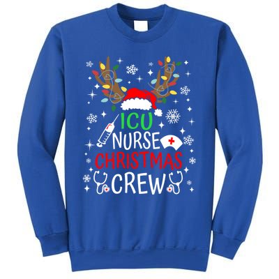 Icu Nurse Crew Reindeer Christmas Icu Nursing Squad Group Cool Gift Sweatshirt