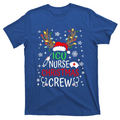 Icu Nurse Crew Reindeer Christmas Icu Nursing Squad Group Cool Gift T-Shirt