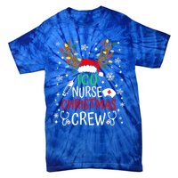 Icu Nurse Crew Reindeer Christmas Icu Nursing Squad Group Cool Gift Tie-Dye T-Shirt