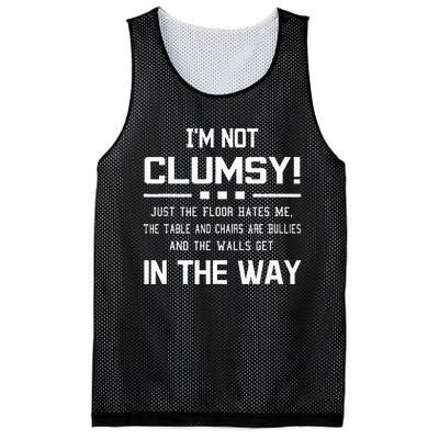 Im Not Clumsy Sarcastic Women Funny Saying Mesh Reversible Basketball Jersey Tank