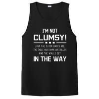 Im Not Clumsy Sarcastic Women Funny Saying PosiCharge Competitor Tank