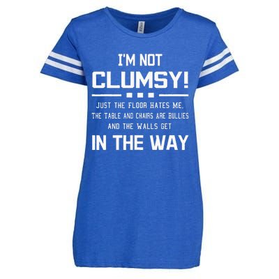 Im Not Clumsy Sarcastic Women Funny Saying Enza Ladies Jersey Football T-Shirt