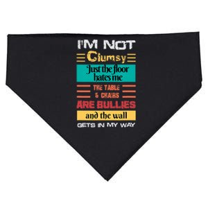 Im Not Clumsy Funny Sayings Sarcastic Men Women Boy Girl USA-Made Doggie Bandana