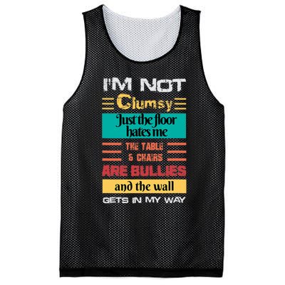 Im Not Clumsy Funny Sayings Sarcastic Men Women Boy Girl Mesh Reversible Basketball Jersey Tank