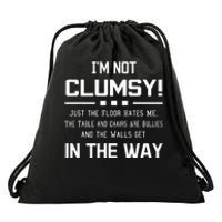 Im Not Clumsy Sarcastic Funny Saying Drawstring Bag