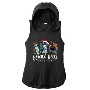 Icu Nurse Christmas Funny Jingle Bells Tech Nursing Er Dept Ladies PosiCharge Tri-Blend Wicking Draft Hoodie Tank