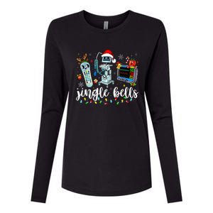 Icu Nurse Christmas Funny Jingle Bells Tech Nursing Er Dept Womens Cotton Relaxed Long Sleeve T-Shirt