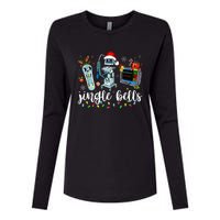 Icu Nurse Christmas Funny Jingle Bells Tech Nursing Er Dept Womens Cotton Relaxed Long Sleeve T-Shirt