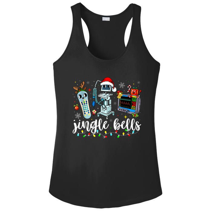 Icu Nurse Christmas Funny Jingle Bells Tech Nursing Er Dept Ladies PosiCharge Competitor Racerback Tank