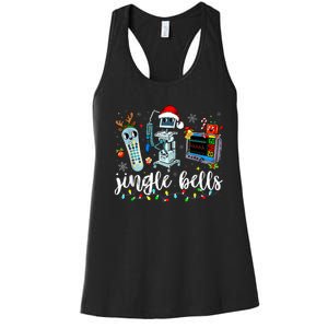 Icu Nurse Christmas Funny Jingle Bells Tech Nursing Er Dept Women's Racerback Tank