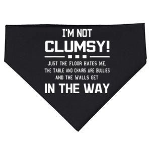 Im Not Clumsy Sarcastic Women Men Boy Girl Funny Saying USA-Made Doggie Bandana