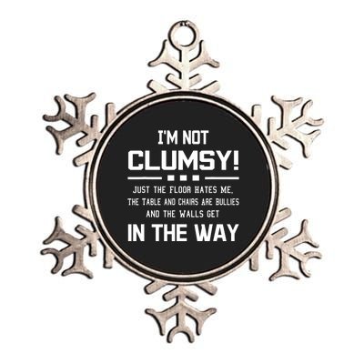 Im Not Clumsy Sarcastic Women Men Boy Girl Funny Saying Metallic Star Ornament