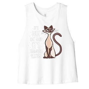 Its Not Cat Hair Its Siamese Siamese Cat Women's Racerback Cropped Tank