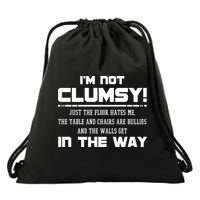 Im Not Clumsy Just The Floor Hates Me Humor Drawstring Bag