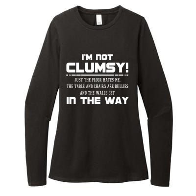 Im Not Clumsy Just The Floor Hates Me Humor Womens CVC Long Sleeve Shirt