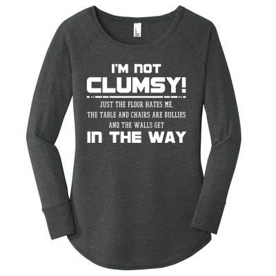 Im Not Clumsy Just The Floor Hates Me Humor Women's Perfect Tri Tunic Long Sleeve Shirt