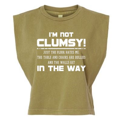 Im Not Clumsy Just The Floor Hates Me Humor Garment-Dyed Women's Muscle Tee