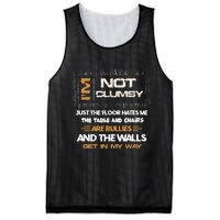 Im Not Clumsy Funny Sayings Sarcastic Men Women Mesh Reversible Basketball Jersey Tank