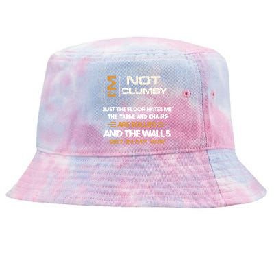 Im Not Clumsy Funny Sayings Sarcastic Men Women Tie-Dyed Bucket Hat