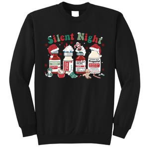 Icu Nurse Christmas Silent Night Long Sleeve Sweatshirt