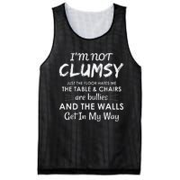 Im Not Clumsy Funny Sayings Sarcastic Girls Mesh Reversible Basketball Jersey Tank