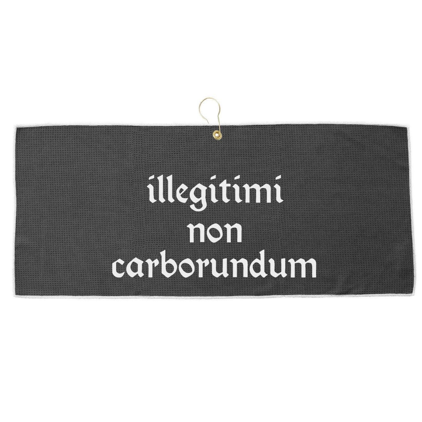 Illegitimi Non Carborundum Large Microfiber Waffle Golf Towel