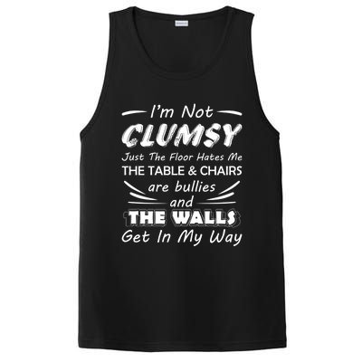 I'm Not Clumsy Humor Saying Funny Sarcastic Pun Quote Funny Gift PosiCharge Competitor Tank