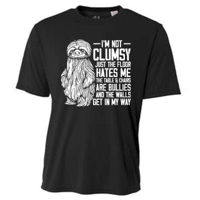 IM Not Clumsy Just The Floor Hates Me Funny Awkward Sloth Cooling Performance Crew T-Shirt