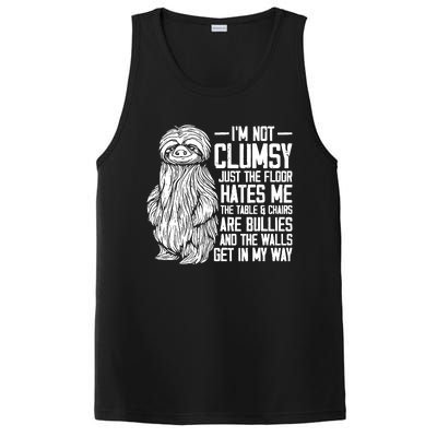 IM Not Clumsy Just The Floor Hates Me Funny Awkward Sloth PosiCharge Competitor Tank