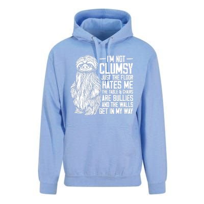 IM Not Clumsy Just The Floor Hates Me Funny Awkward Sloth Unisex Surf Hoodie